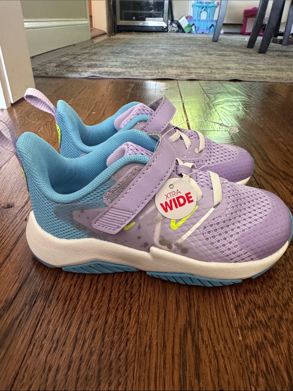 Kids' New Balance Lilac & Blue Athletic Sneakers - Xtra Wide